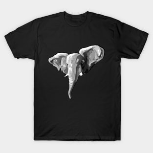 Black and White Elephant T-Shirt